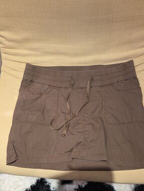 Thyme Maternity Brown Drawstring Skort